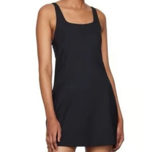 NWT Girlfriend Collective Womens Black Stretch Sleeveless Tommy Dress Size XL